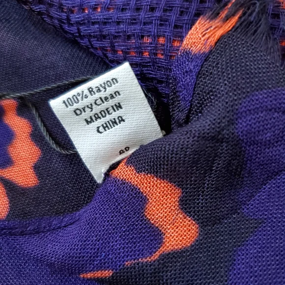 Vera Bradley printed basket weave scarf, blue - Picture 6 of 6